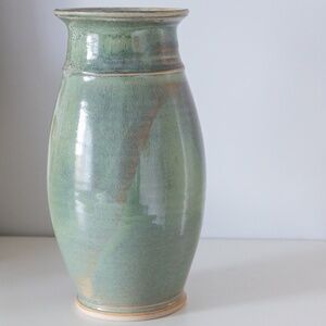 Clouds Folsom Green Ceramic Vase